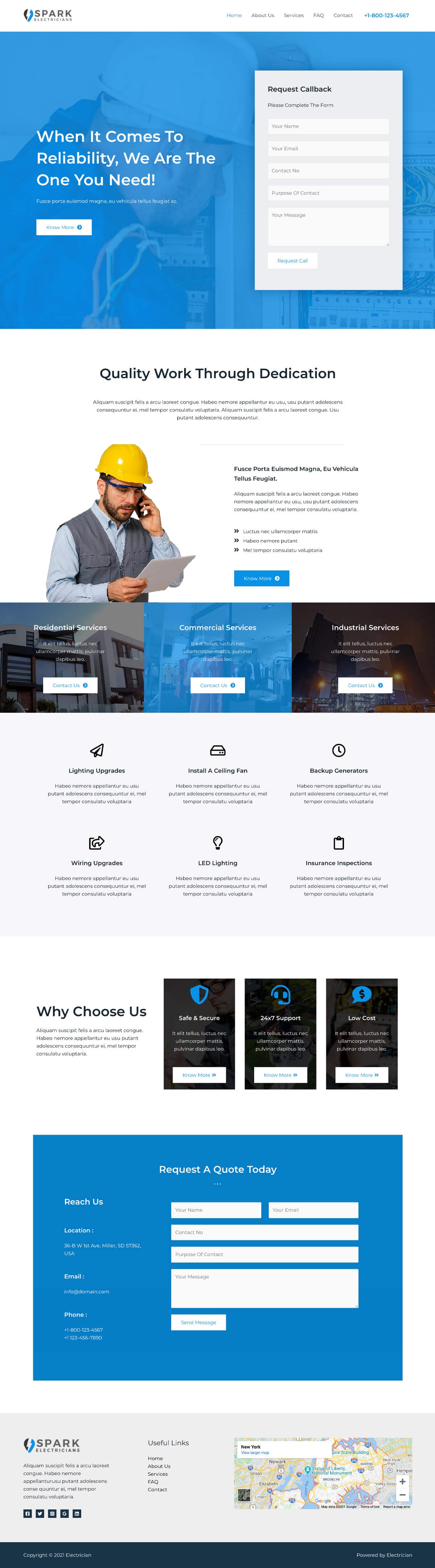 1-Click Premium Electrician Website | Ready-to-Launch
